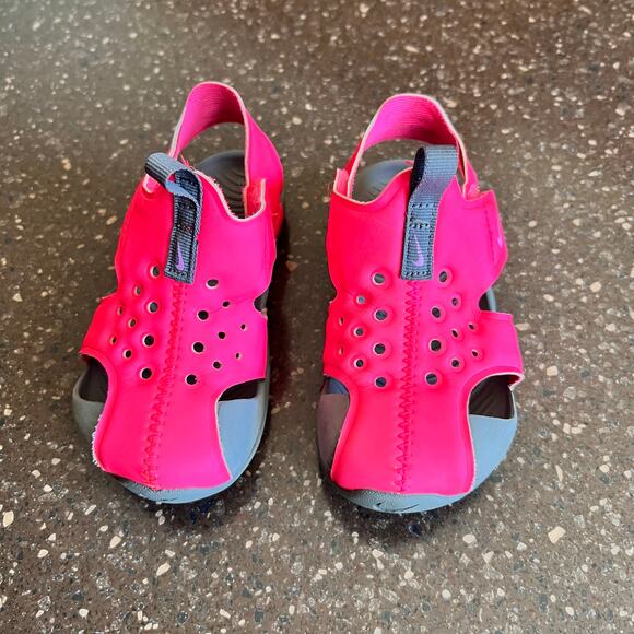 Nike Kids Sunray Protect 2 Sandals Toddler Size 7C Pink and Gray - Picture 2 of 9